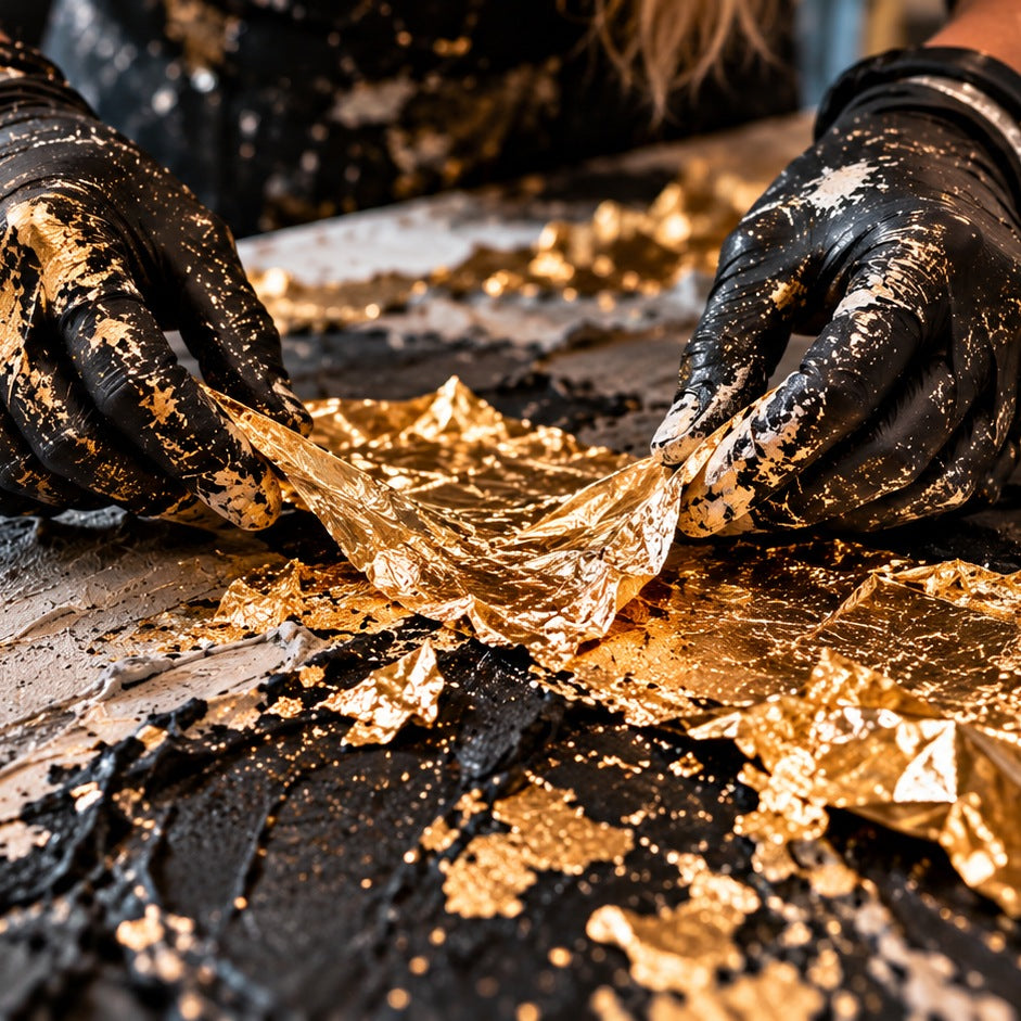 Strukturkunst mit echtem Blattgold, Group Experience