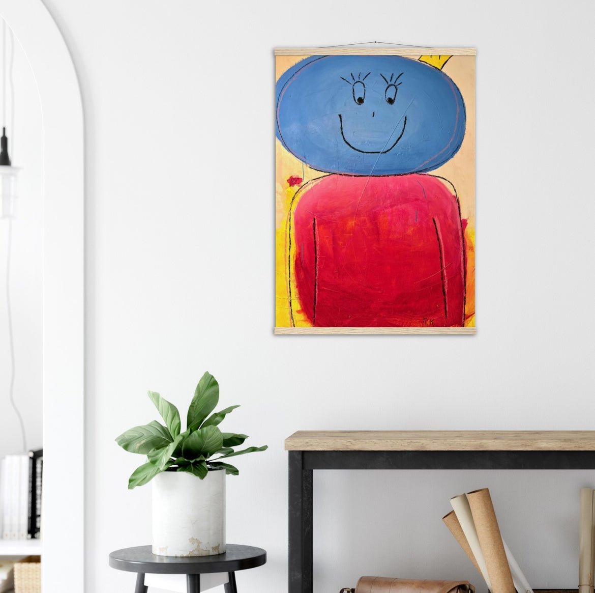 Artwork "YinYang ☯️" As a modern wooden hanger