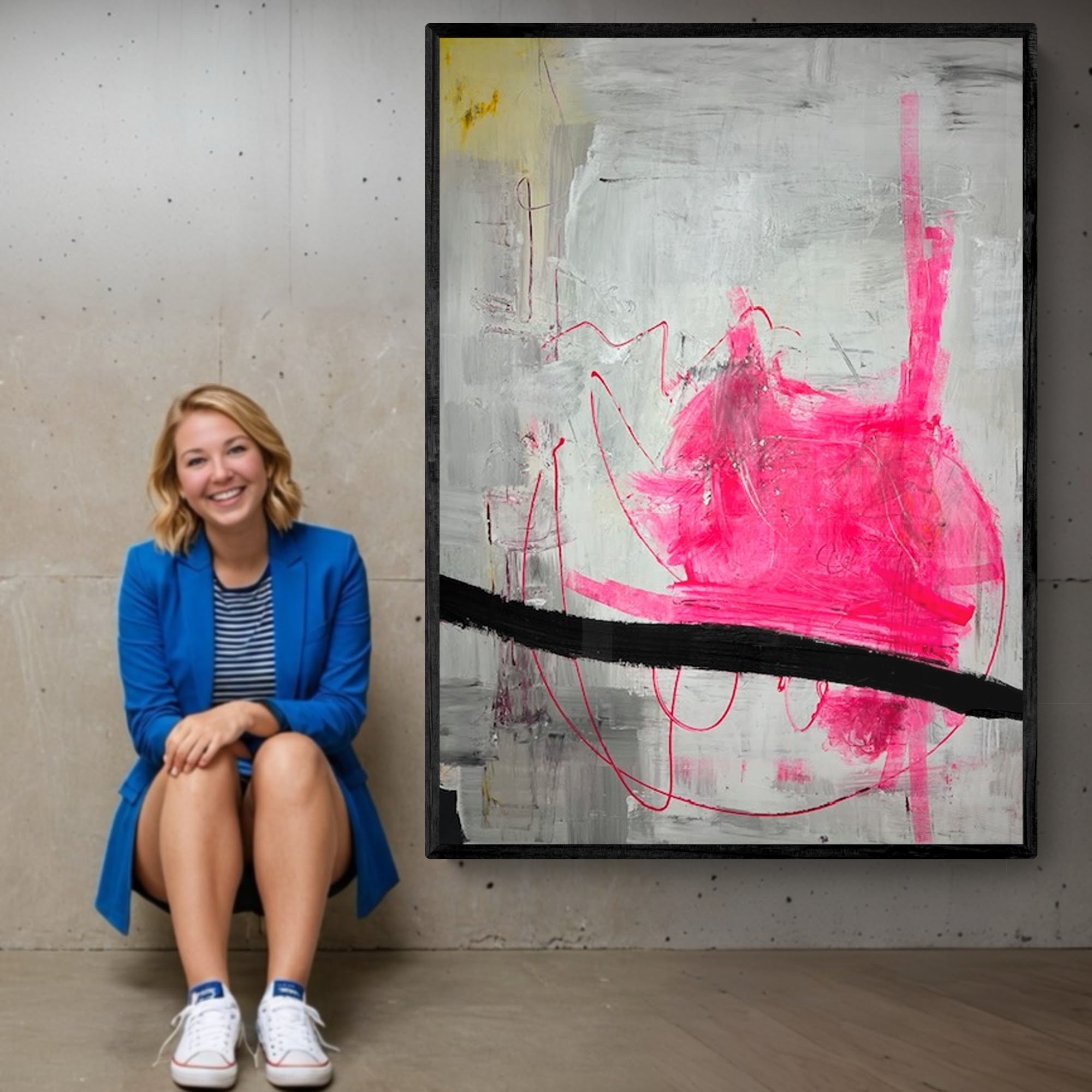 Original Kunstwerk: "Neon Lights 1", 90*120 cm