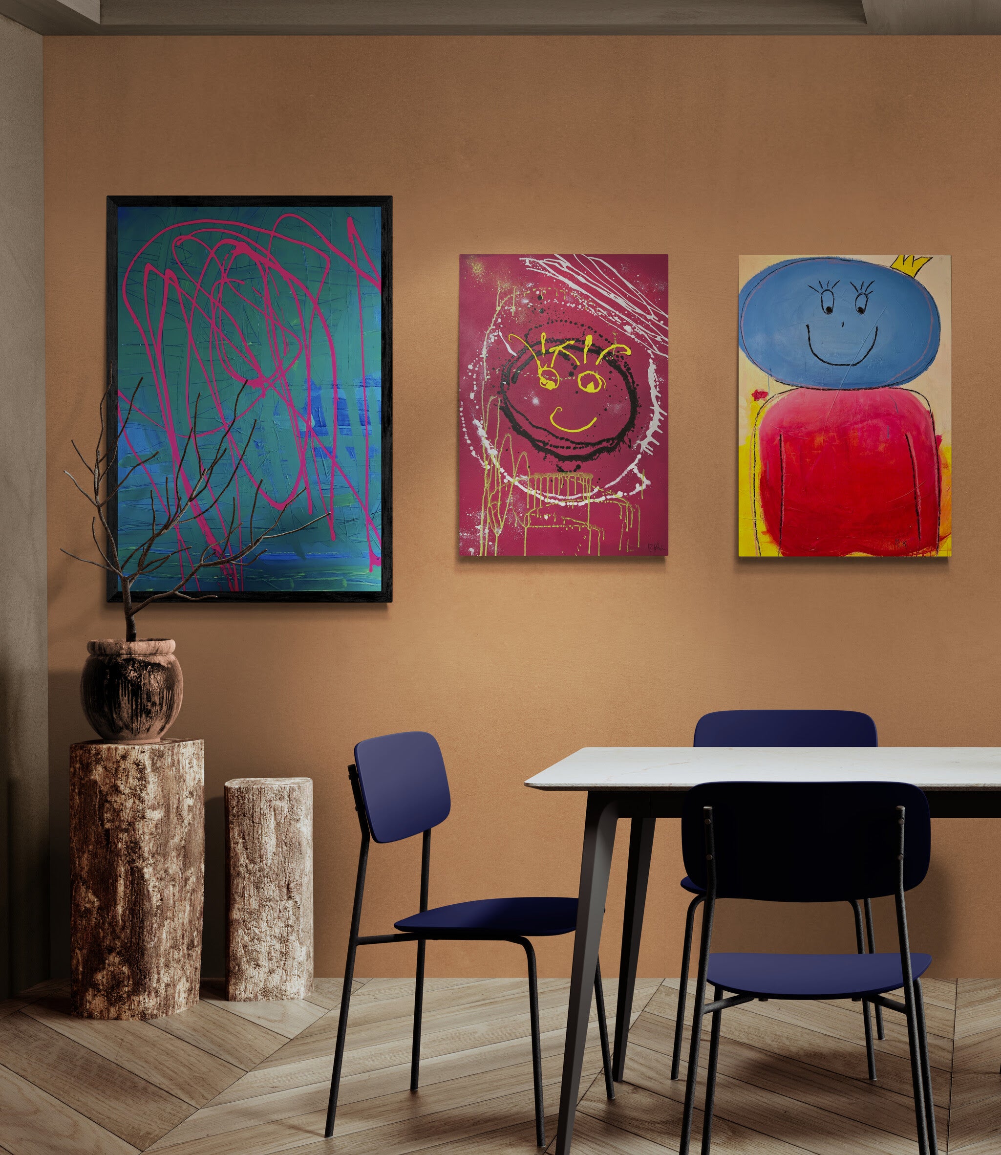 Artwork "YinYang ☯️" As a modern wooden hanger