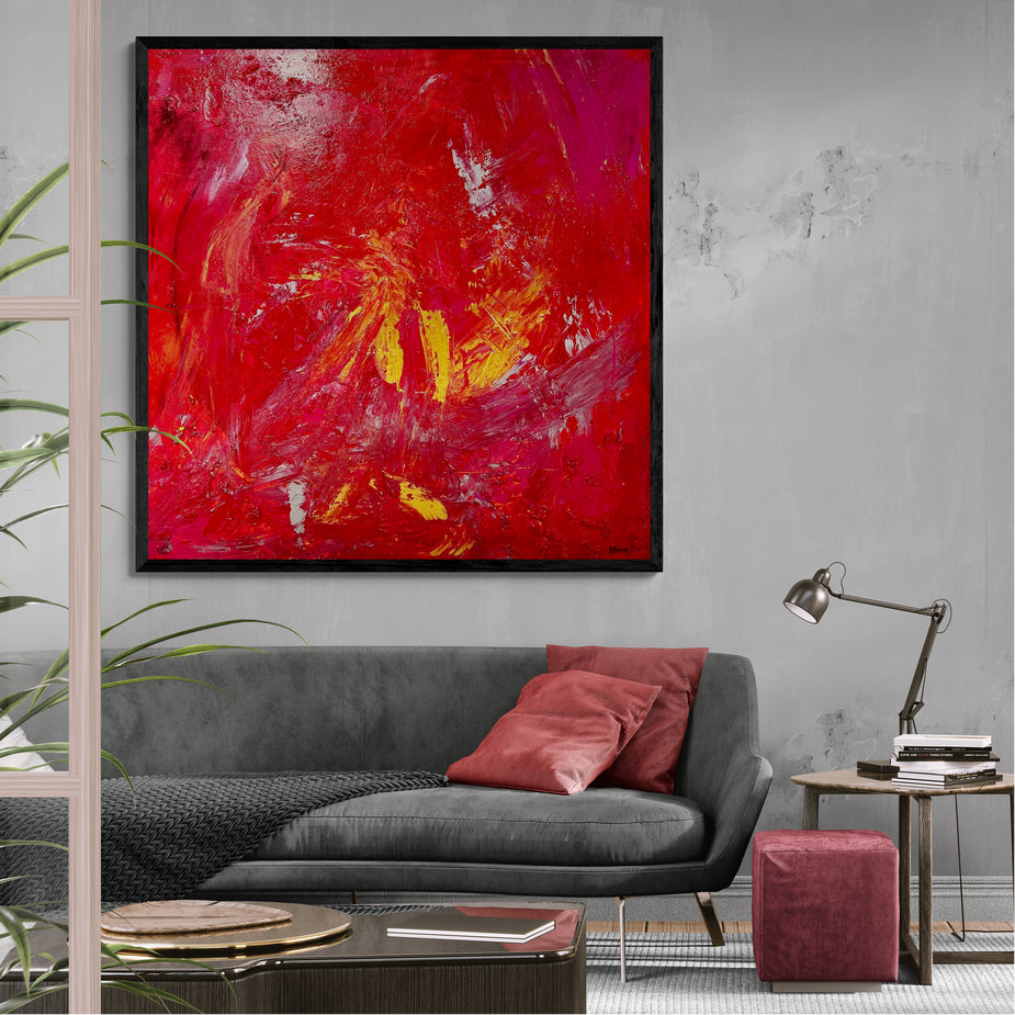 Original Kunstwerk: "Ewiges Leben im Glück", 100*100 cm