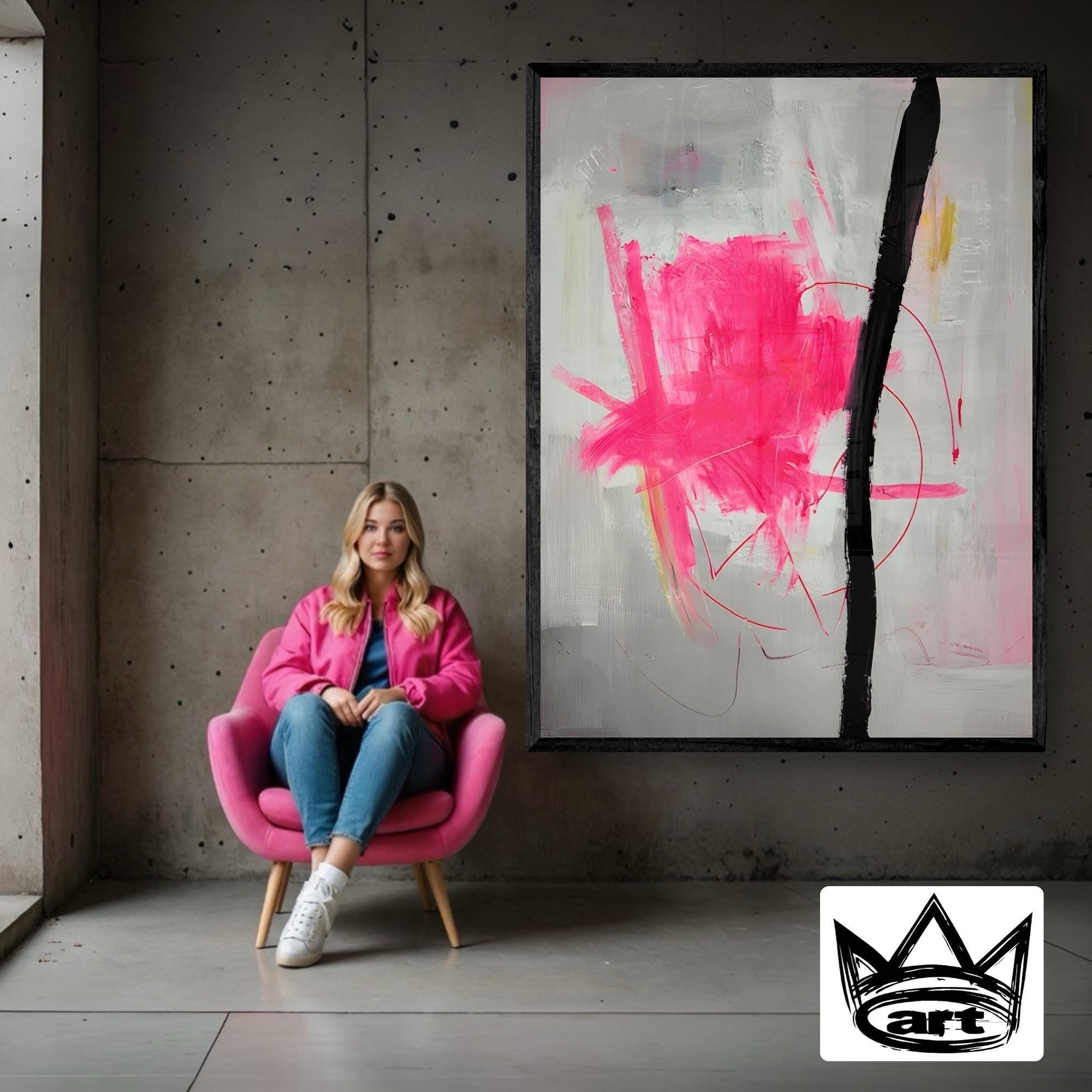 Original Kunstwerk: "Neon Lights 2", 90*120 cm