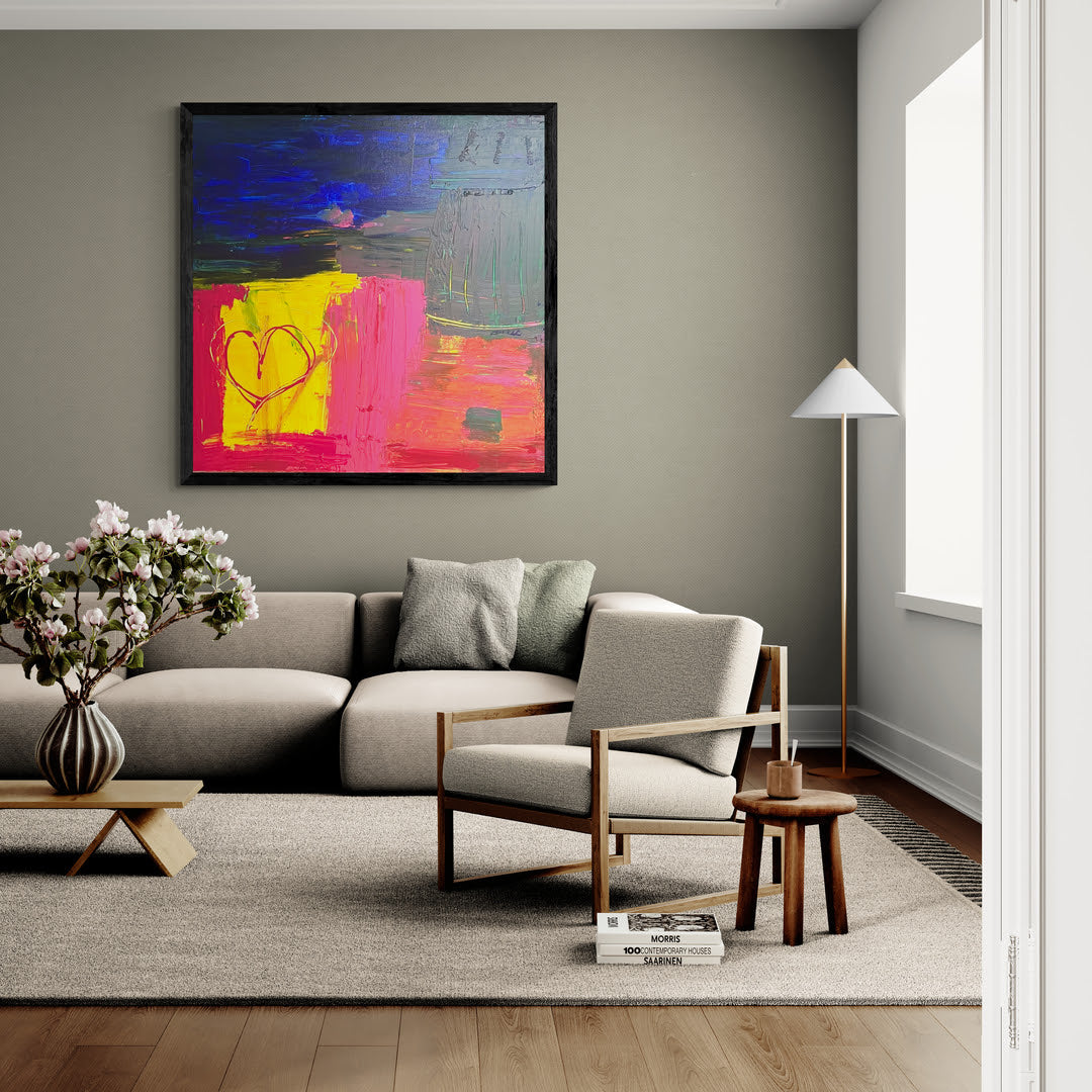 Original Kunstwerk "Liebe siegt immer", 100*100 cm