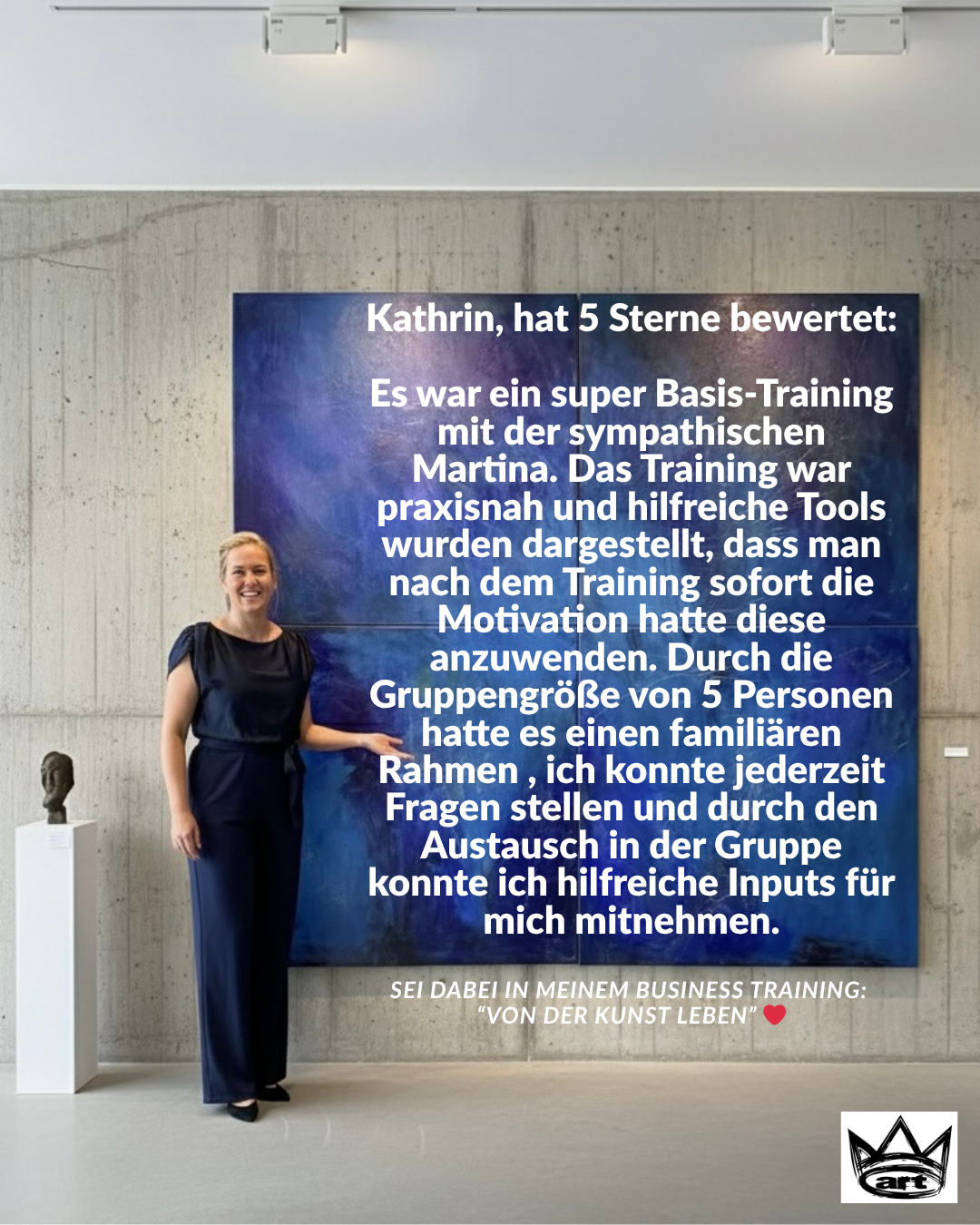 Training „Von der Kunst leben“, live online oder als Videotraining