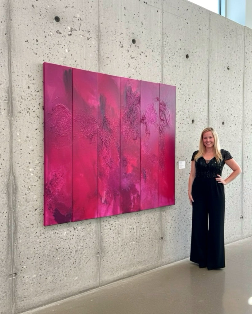 Original Kunstwerk: "Glorie in Pink“ 126 x 110 cm