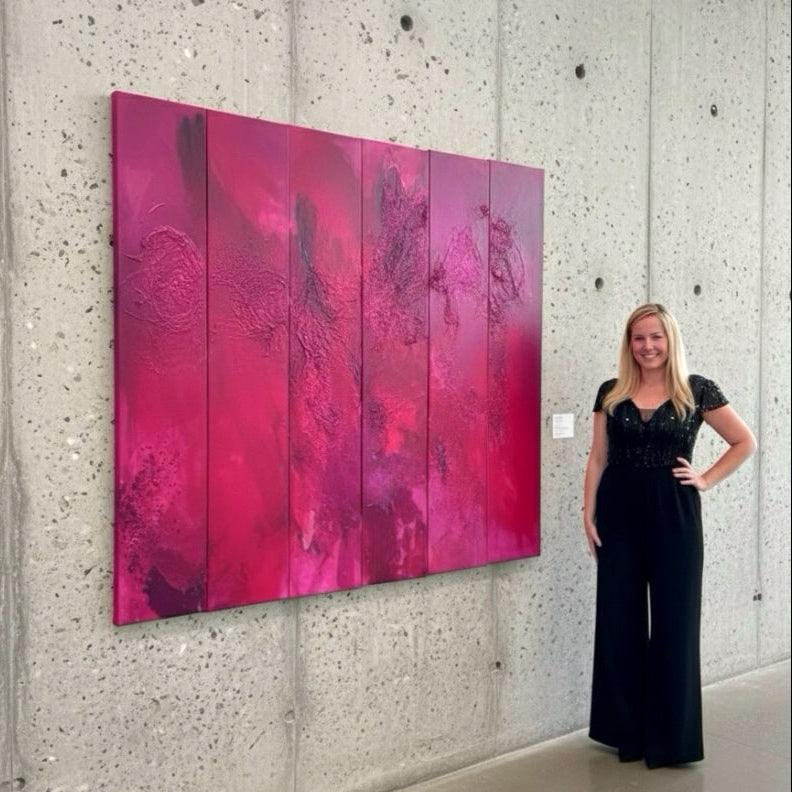 Original Kunstwerk: "Glorie in Pink“ 126 x 110 cm