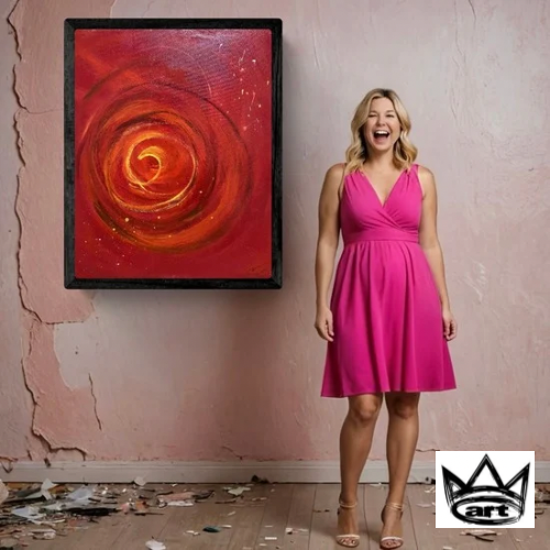 Kunstwerk "Rot" - Premium Leinwand-Druck, limitiert auf 10 Stück