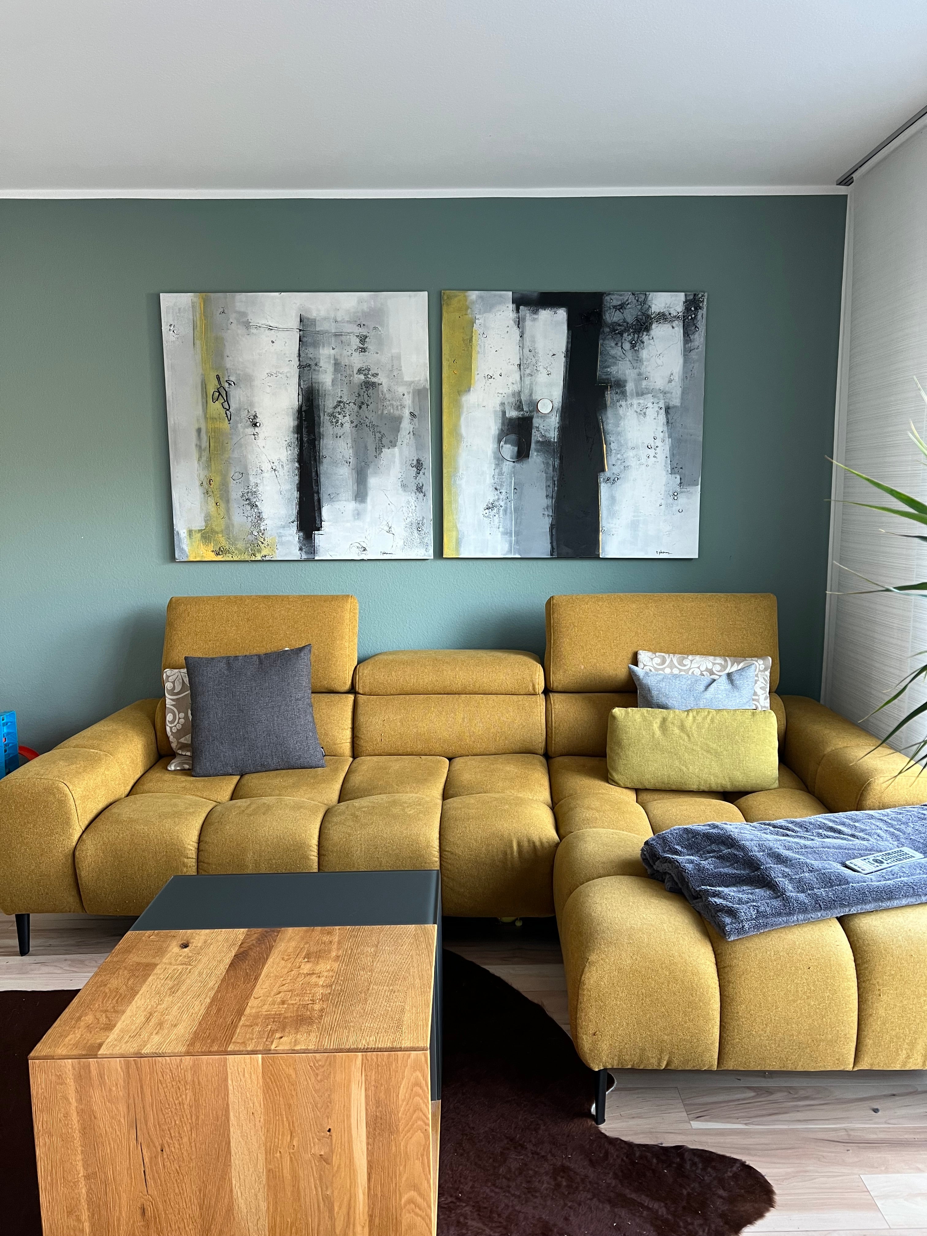 * Sonder-Abverkauf * 2 Kunstwerke "Instinkt 1 & 2" - Exklusive Originale, je 100 x 100 cm