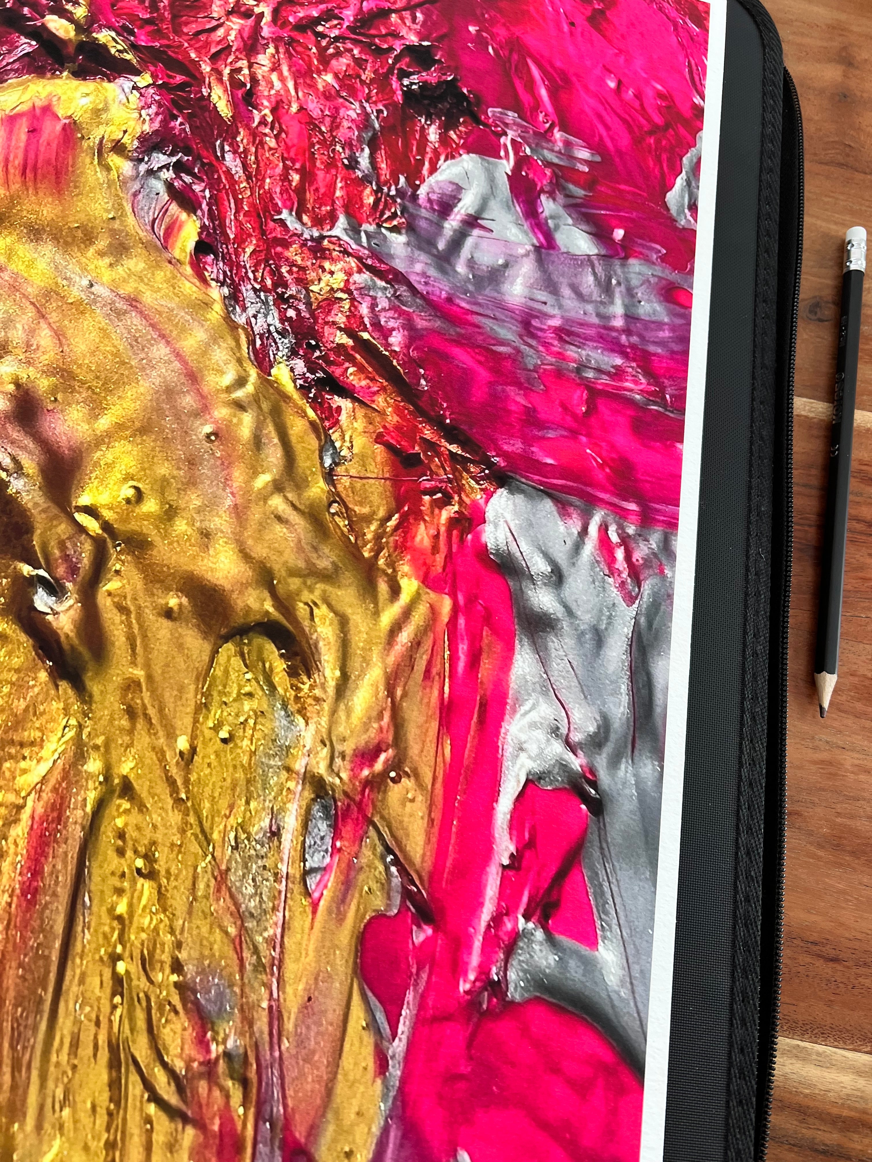 Kunstdruck, Ausschnitt aus „Seelen-Orgasmus 15“ Unikat, 30 x 45 cm