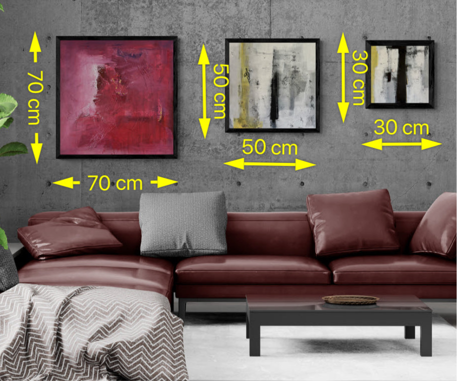 Kunstwerk "Positive Energie" - Poster-Druck im Holz-Rahmen