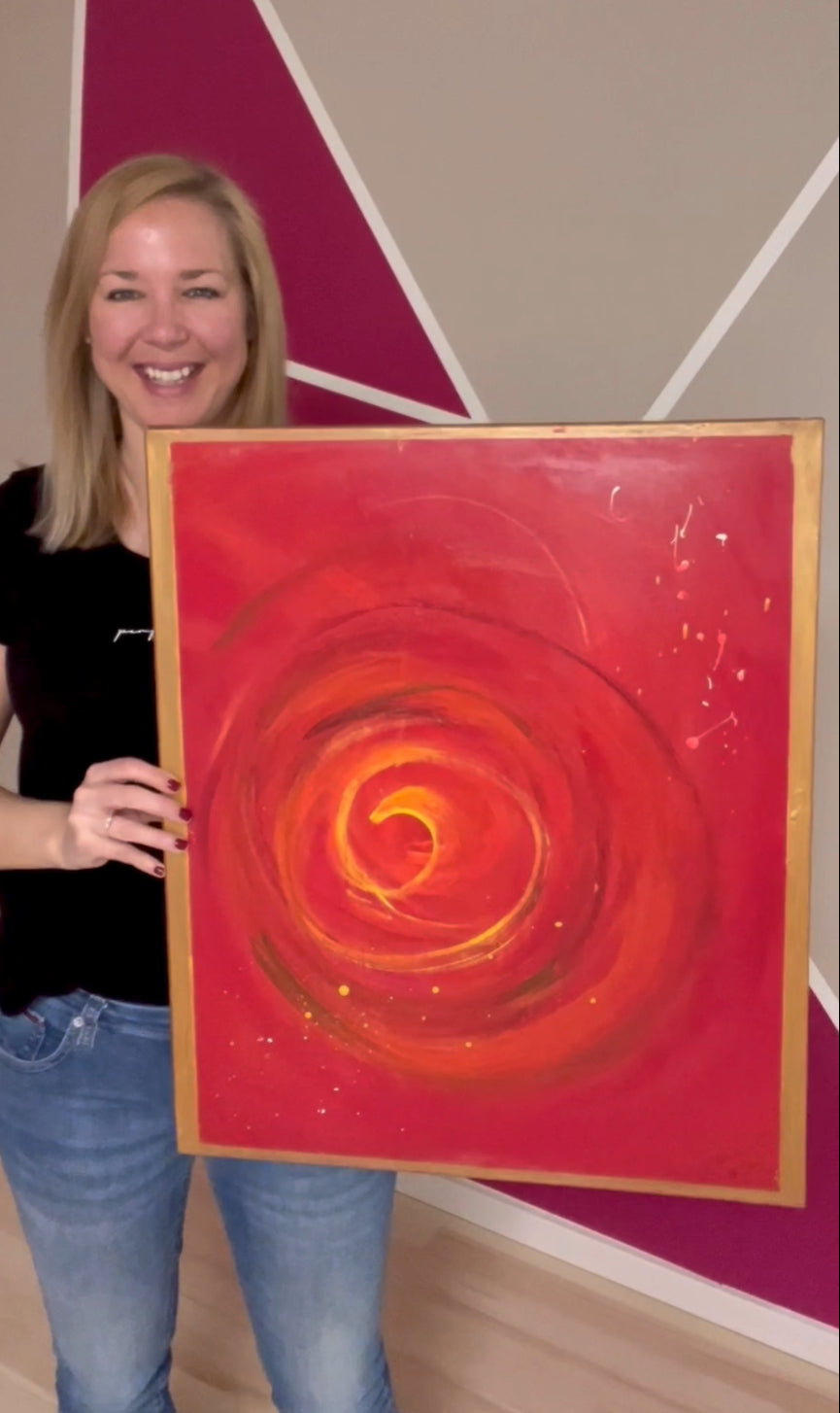 Original Kunstwerk "Rot", 50 x 70 cm