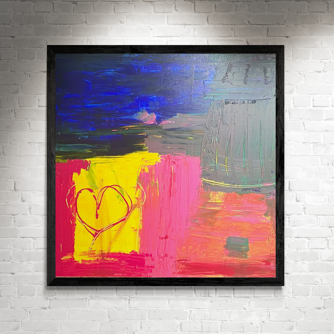 Kunstwerk "Liebe siegt immer" - Premium Leinwand-Druck, limitiert auf 10 Stück