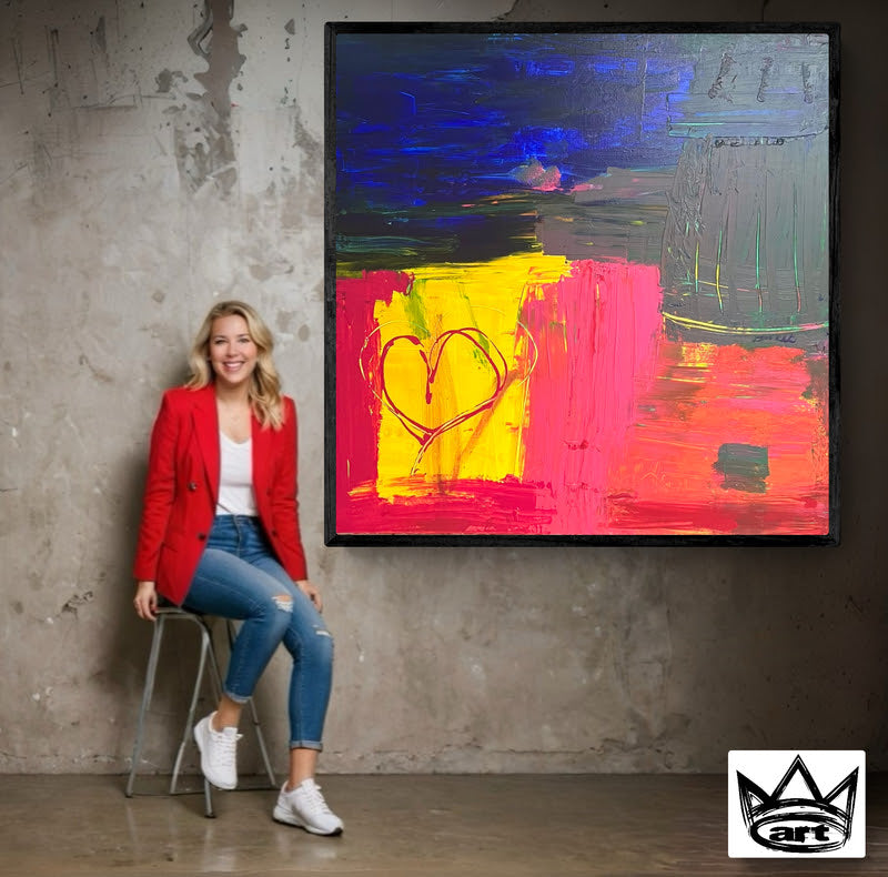 Kunstwerk "Liebe siegt immer" - Premium Leinwand-Druck, limitiert auf 10 Stück