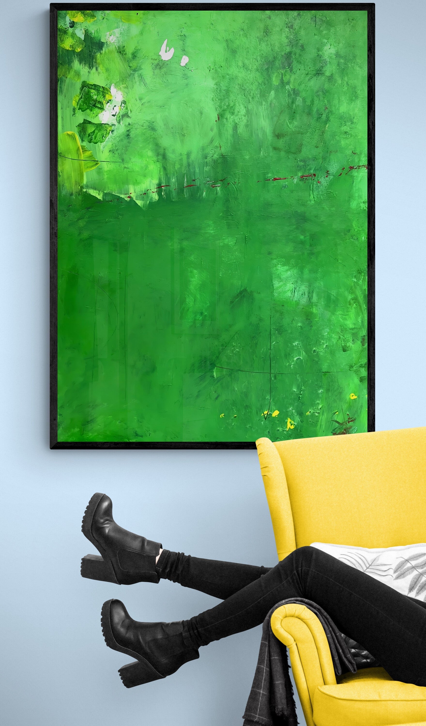 3 Kunstwerke „Glücks-Bündel“ - Premium Poster mit Rahmen