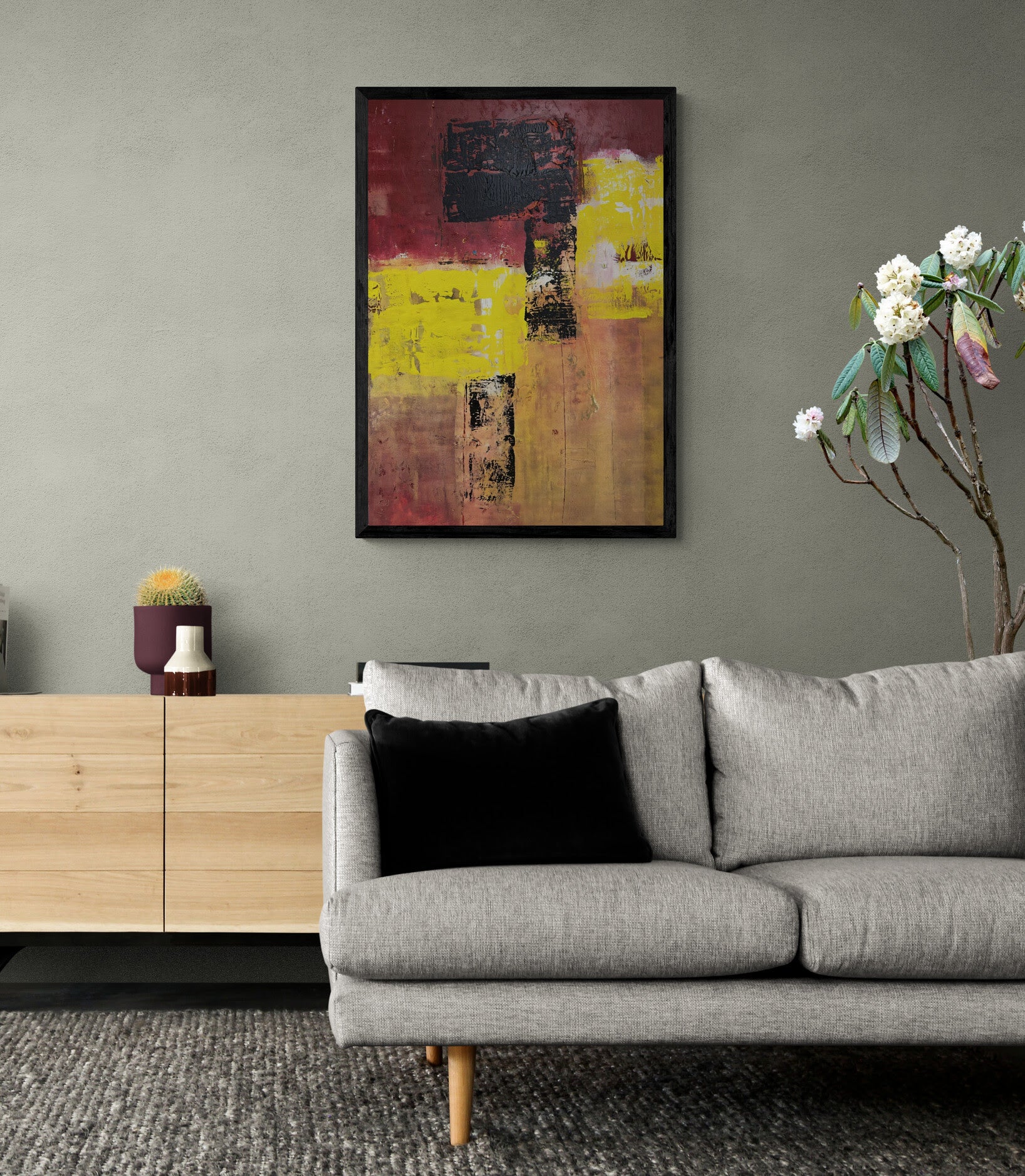 Artwork "Feeling at Home" - Poster Print in Wooden Frame