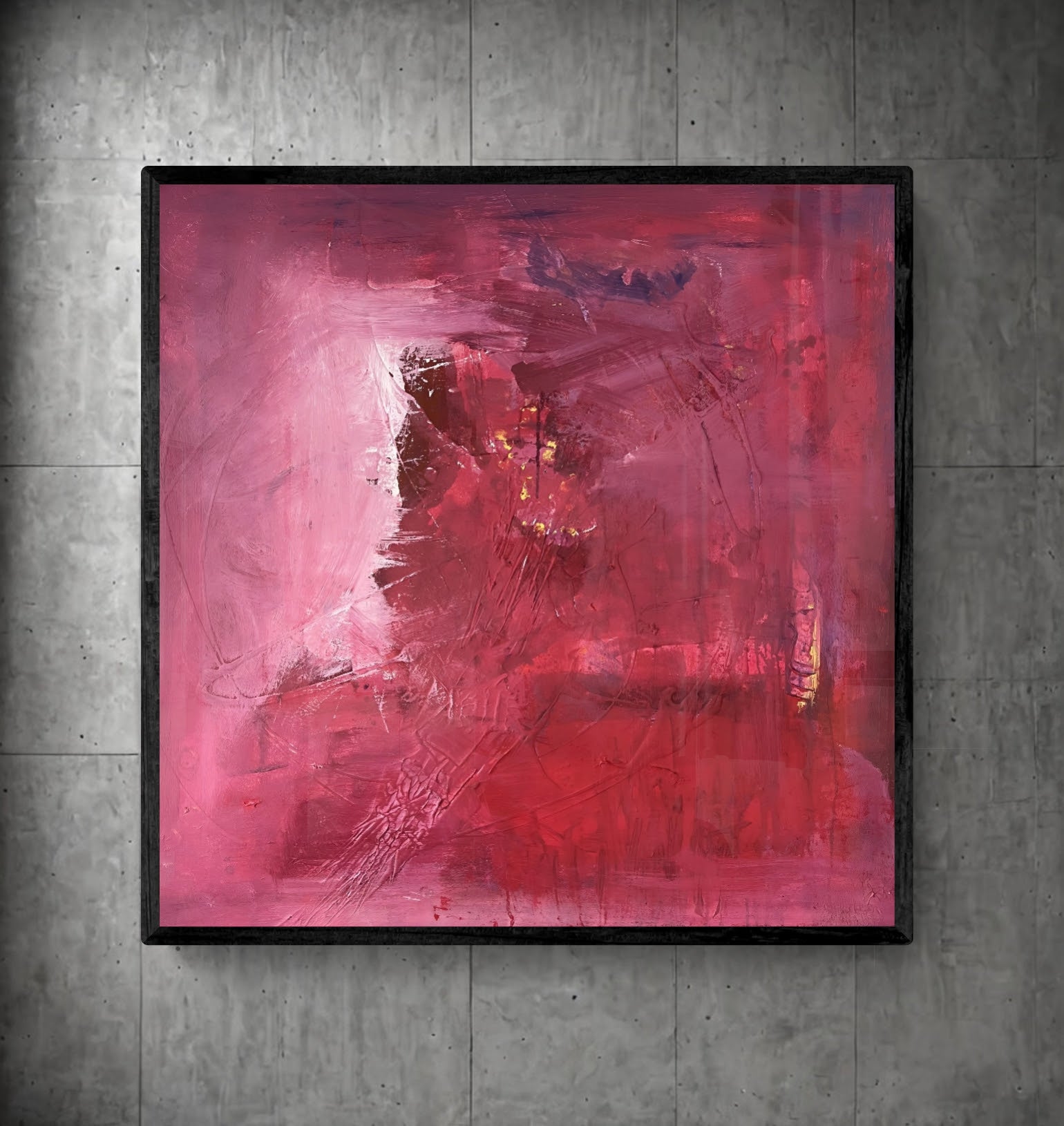 Kunstwerk "Positive Energie" - Poster-Druck im Holz-Rahmen