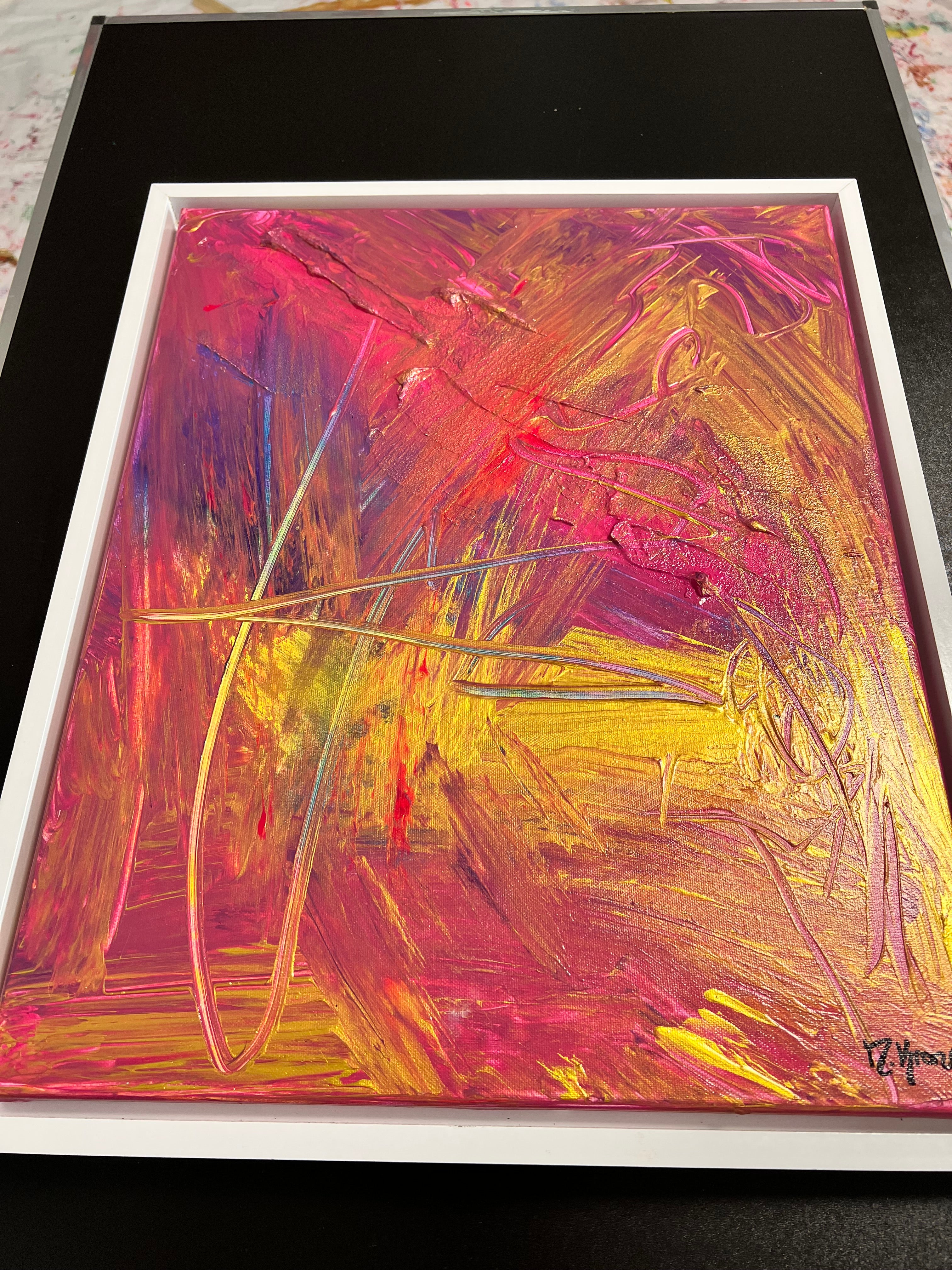 Modernes Kunstwerk, Modern Art, abstrakte Kunst, moderne Kunst, 40 x 50 cm Bild, Acrylmalerei, Unikat, buntes Bild, Wohnzimmer Kunst, Acrylbild, handgemalte Kunst, exklusive Kunst, mutiges Kunstwerk, Martina Krone ART, Seelen-Orgasmus, Künstlerin, Kunst vom Bodensee, global Artist, Bild, Kunstwerk, Kunstatelier Bodensee, Kunst und Unternehmertum, privater Malkurs, Leinwand-Drucke, Kunstdrucke