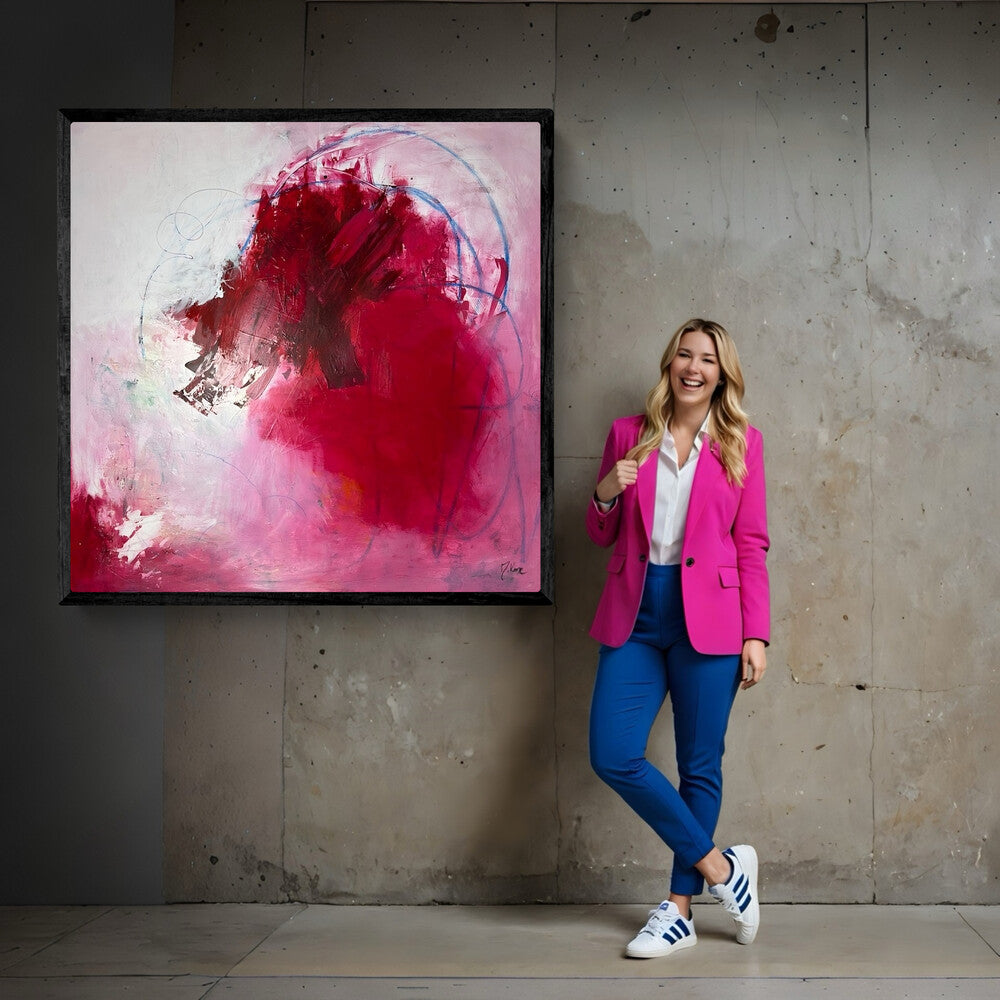 Kunstwerk "Herzenergie" - Premium Leinwand-Druck, limitiert auf 10 Stück