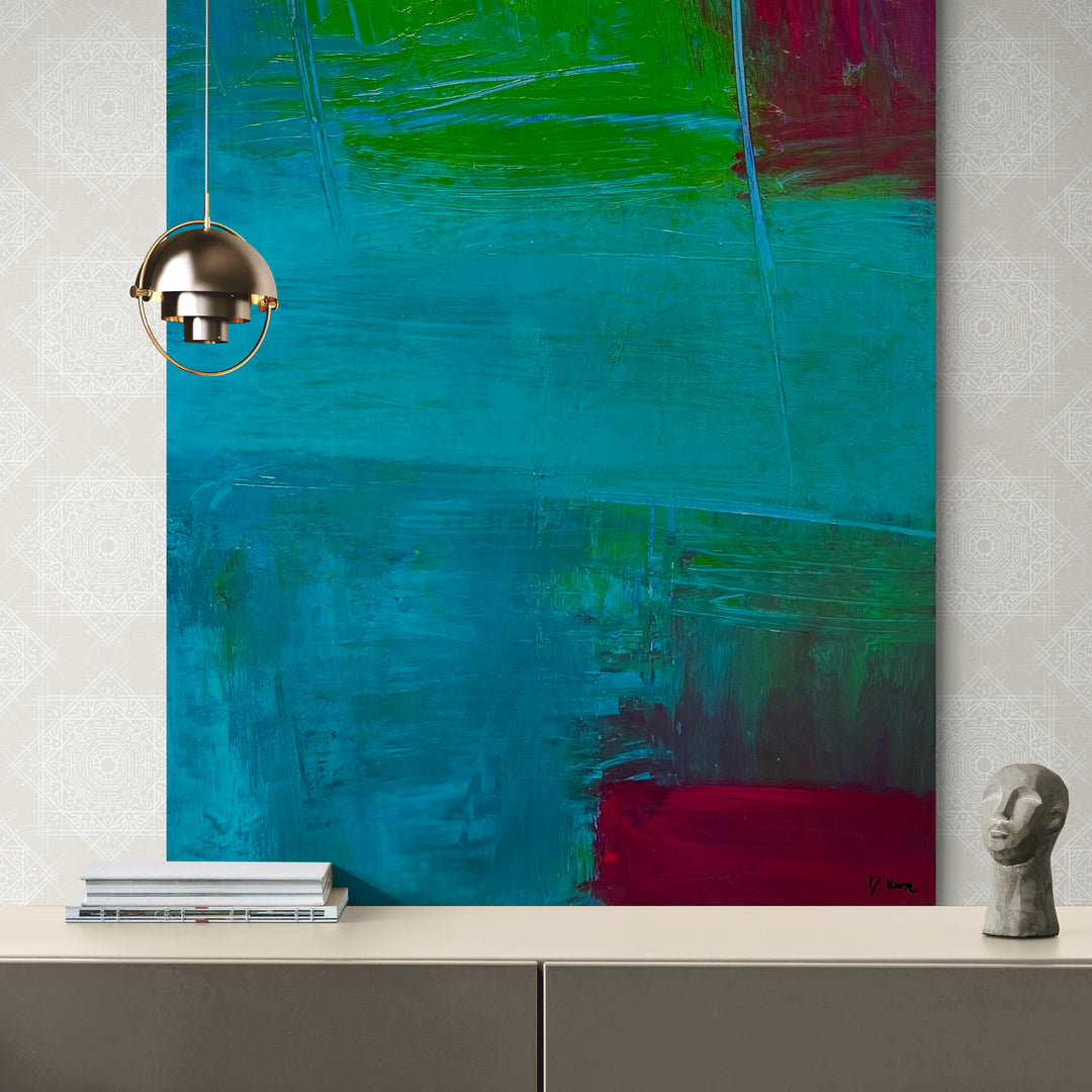 Original Kunstwerk: "Pure Lebensfreude", 2 Stück je 50 *100 cm