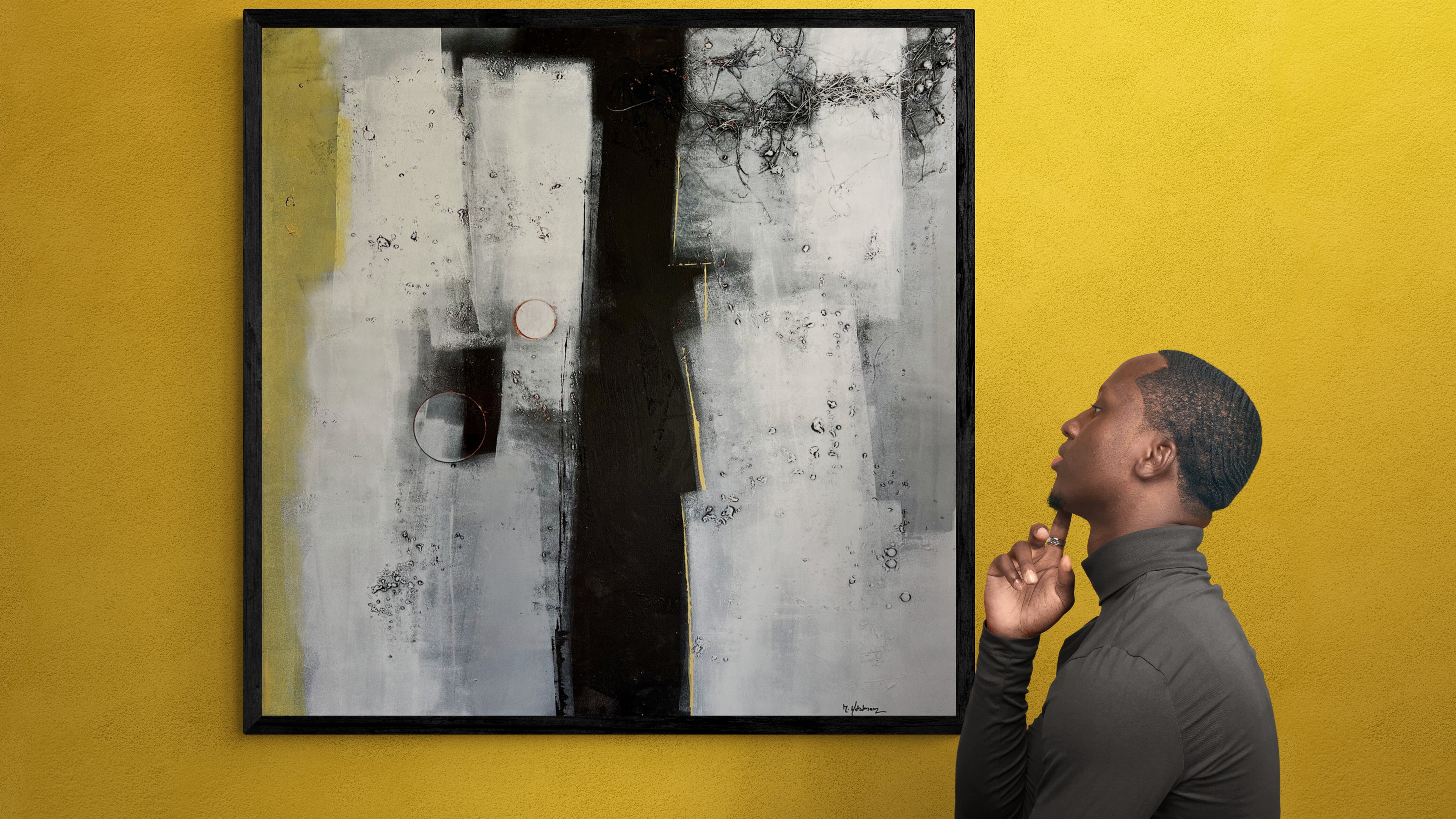 * Sonder-Abverkauf * 2 Kunstwerke "Instinkt 1 & 2" - Exklusive Originale, je 100 x 100 cm