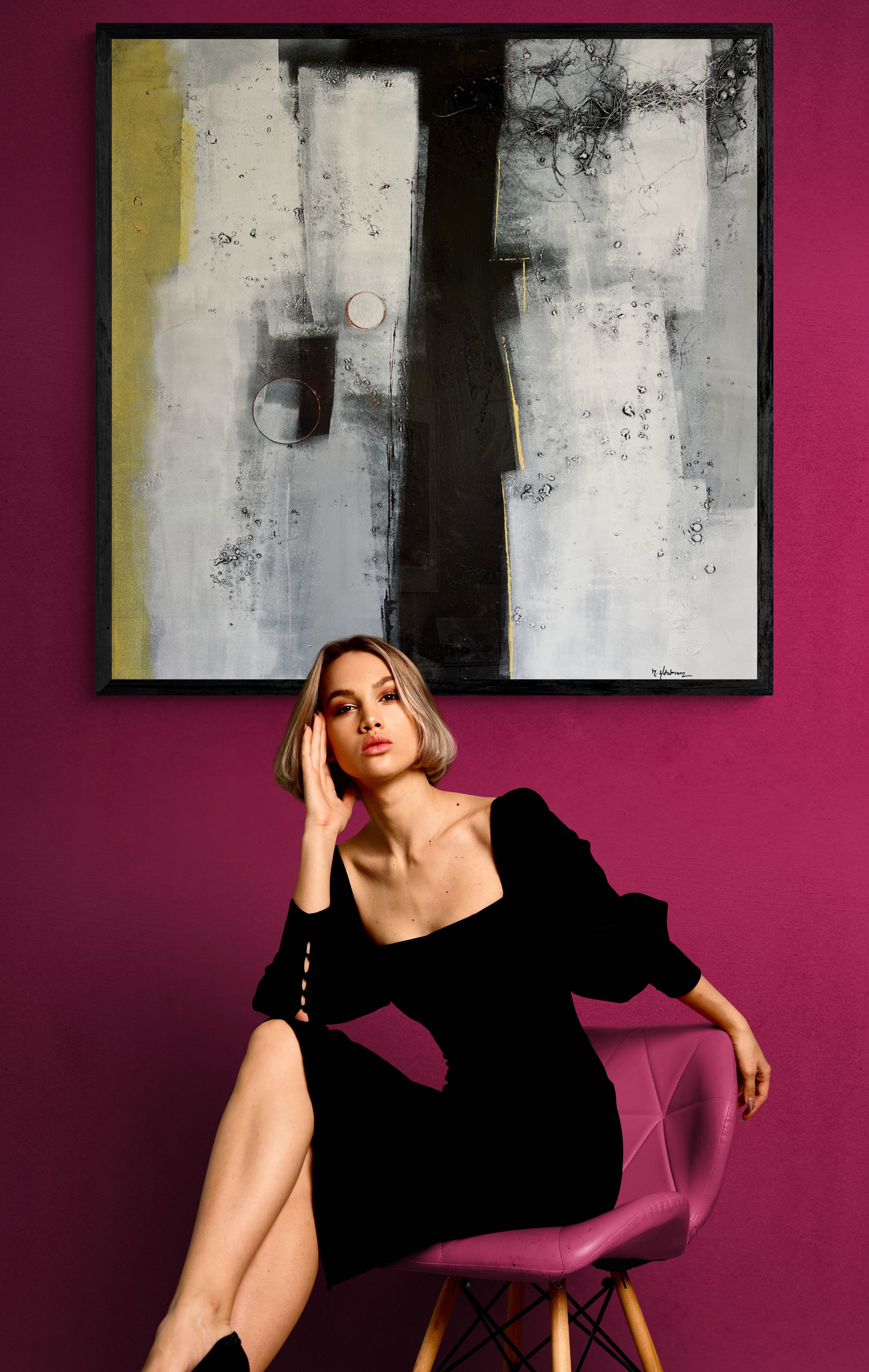 * Sonder-Abverkauf * Original Kunstwerk "Instinkt 1", 100*100 cm