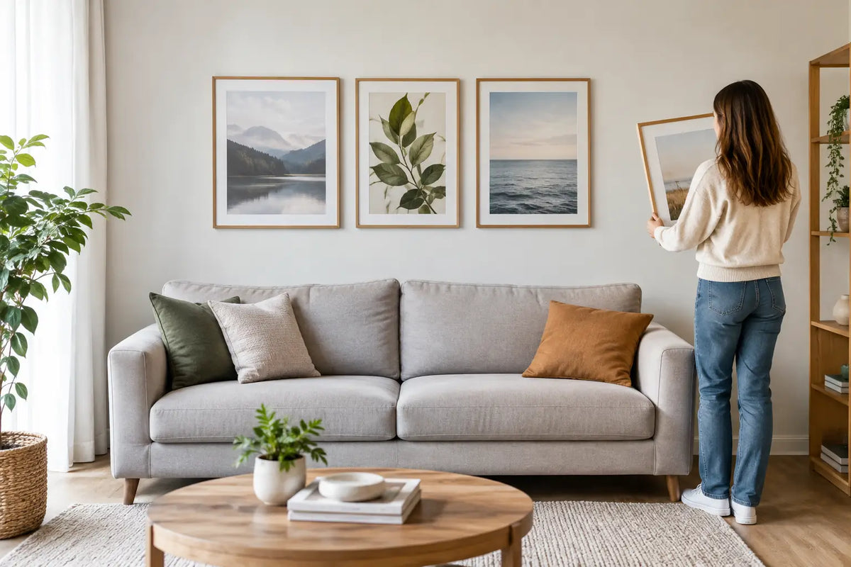 Welche Bildgröße passt über das Sofa wirklich?