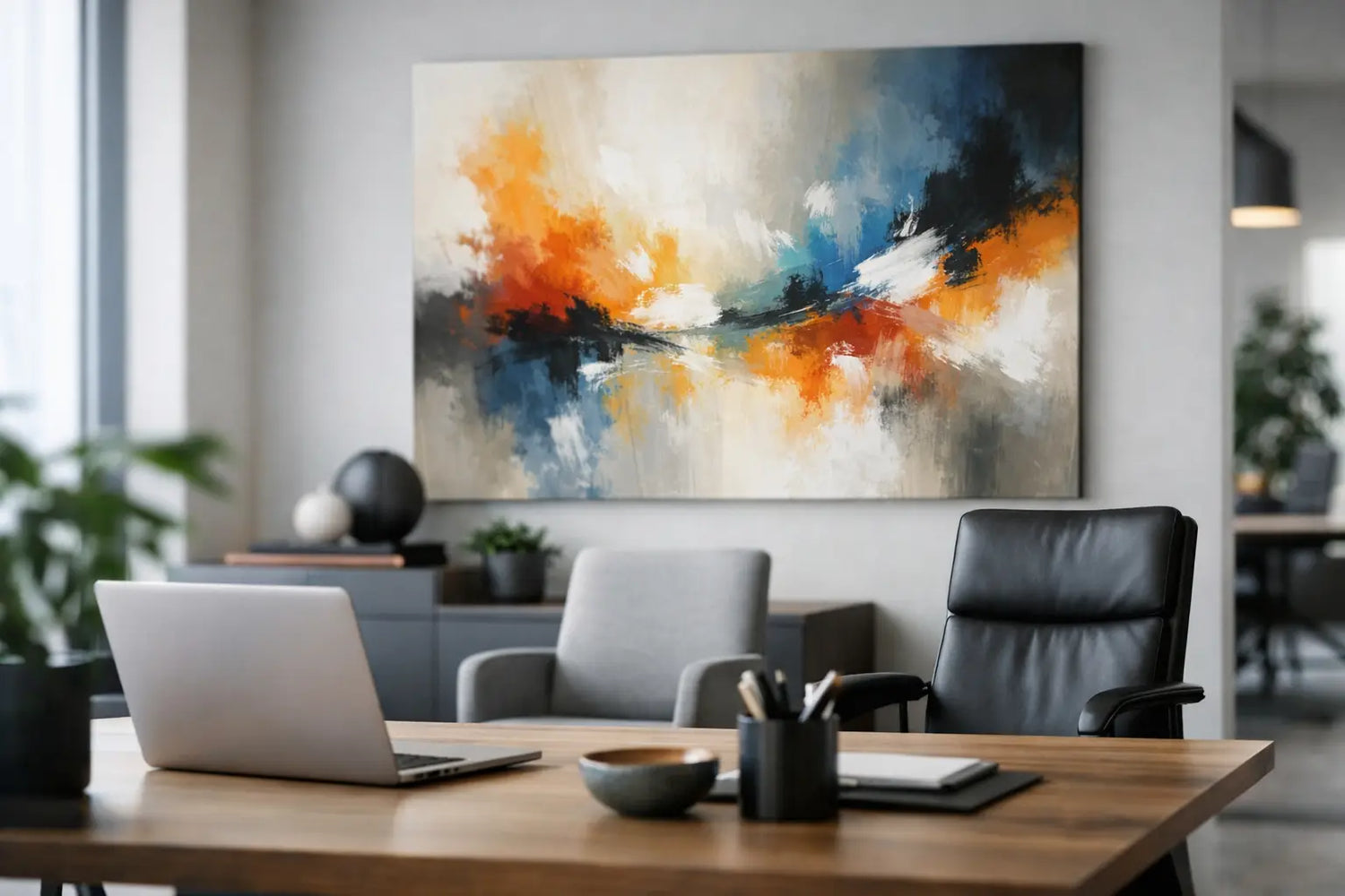 Kunst für moderne Büroräume mit Wirkung