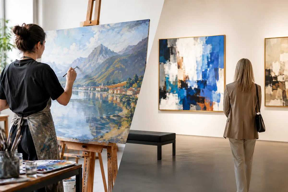 Auftragsmalerei versus Galeriekunst im Vergleich
