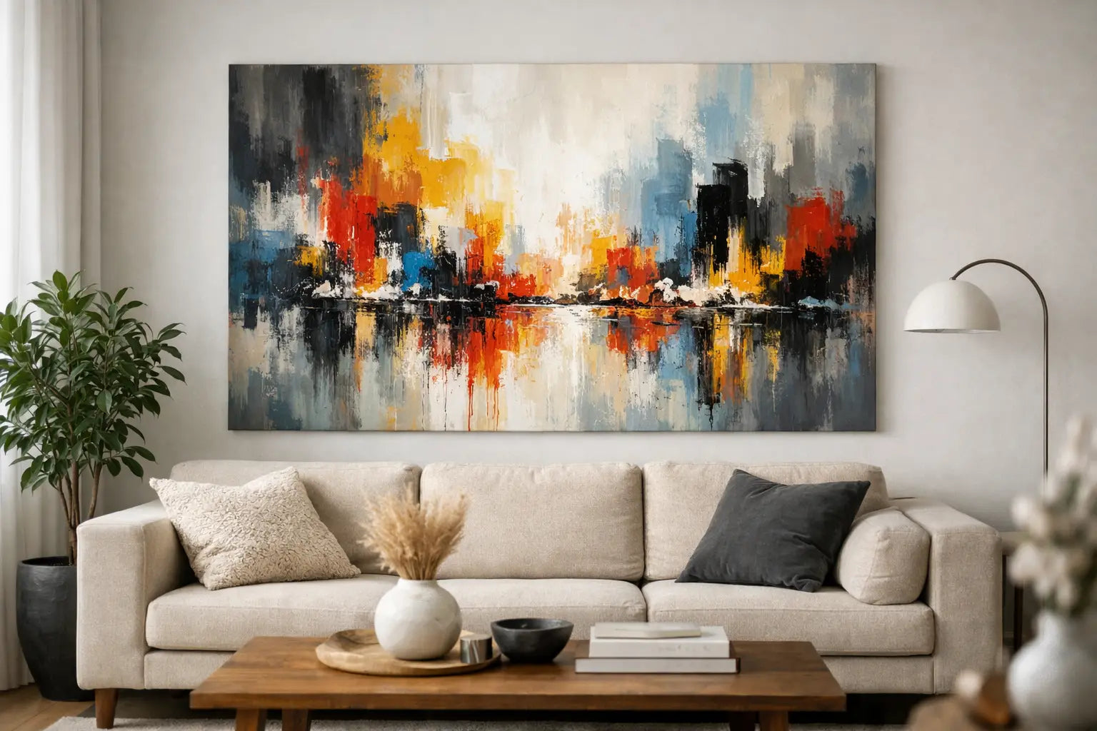 Großformatige Originalkunst fürs Wohnzimmer