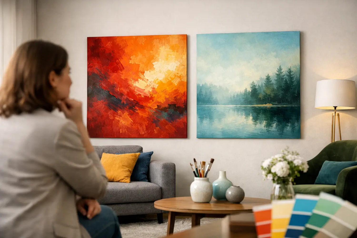 Farbwirkung von Kunst im Wohnraum bewusst nutzen