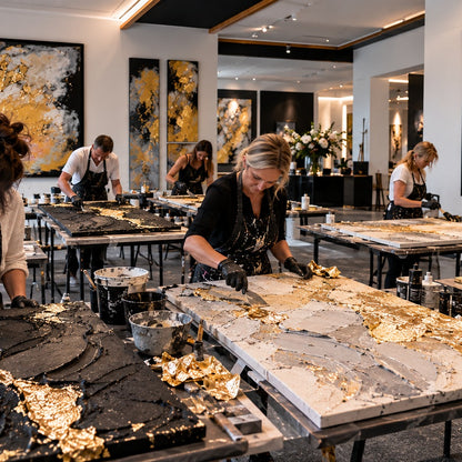 Strukturkunst mit echtem Blattgold, Group Experience