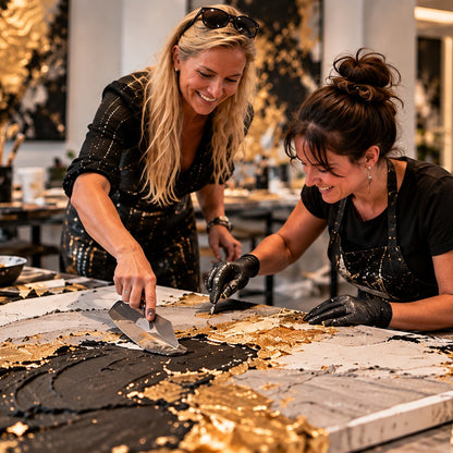 Strukturkunst mit echtem Blattgold, Group Experience