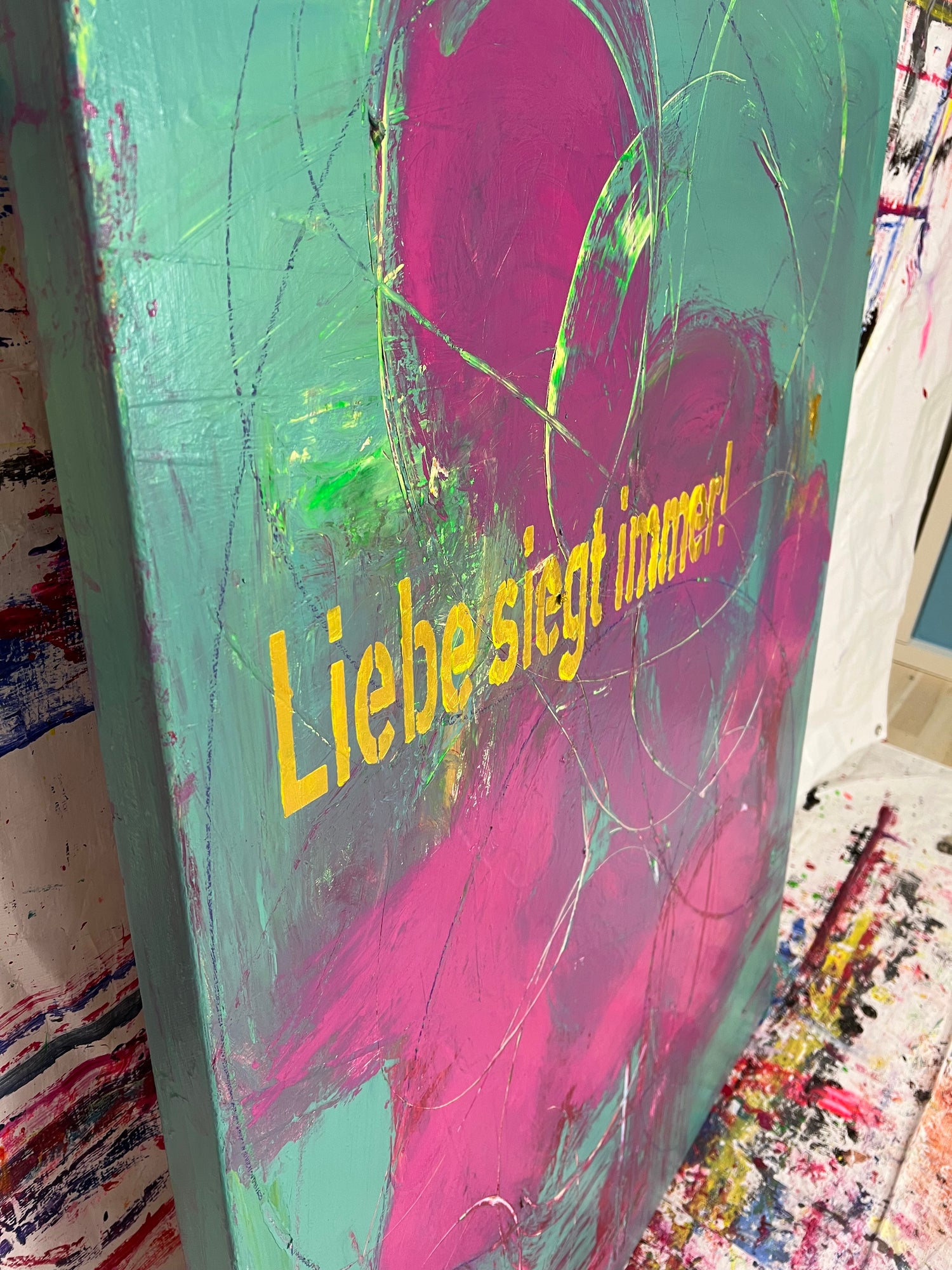 Original Kunstwerk: &quot;Liebe siegt immer 3&quot;, 90*120 cm