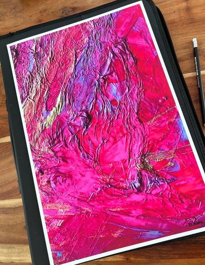 Kunstdruck, Ausschnitt aus „Ewiges Leben im Glück“, Unikat, 30 x 45 cm