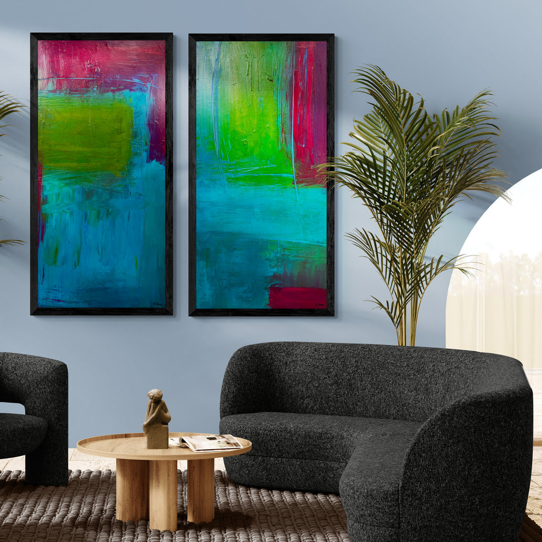 Original artwork: &quot;Dirty Talk&quot;, 2 pieces each 50 *100 cm