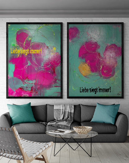 Original Kunstwerk: &quot;Liebe siegt immer 3&quot;, 90*120 cm