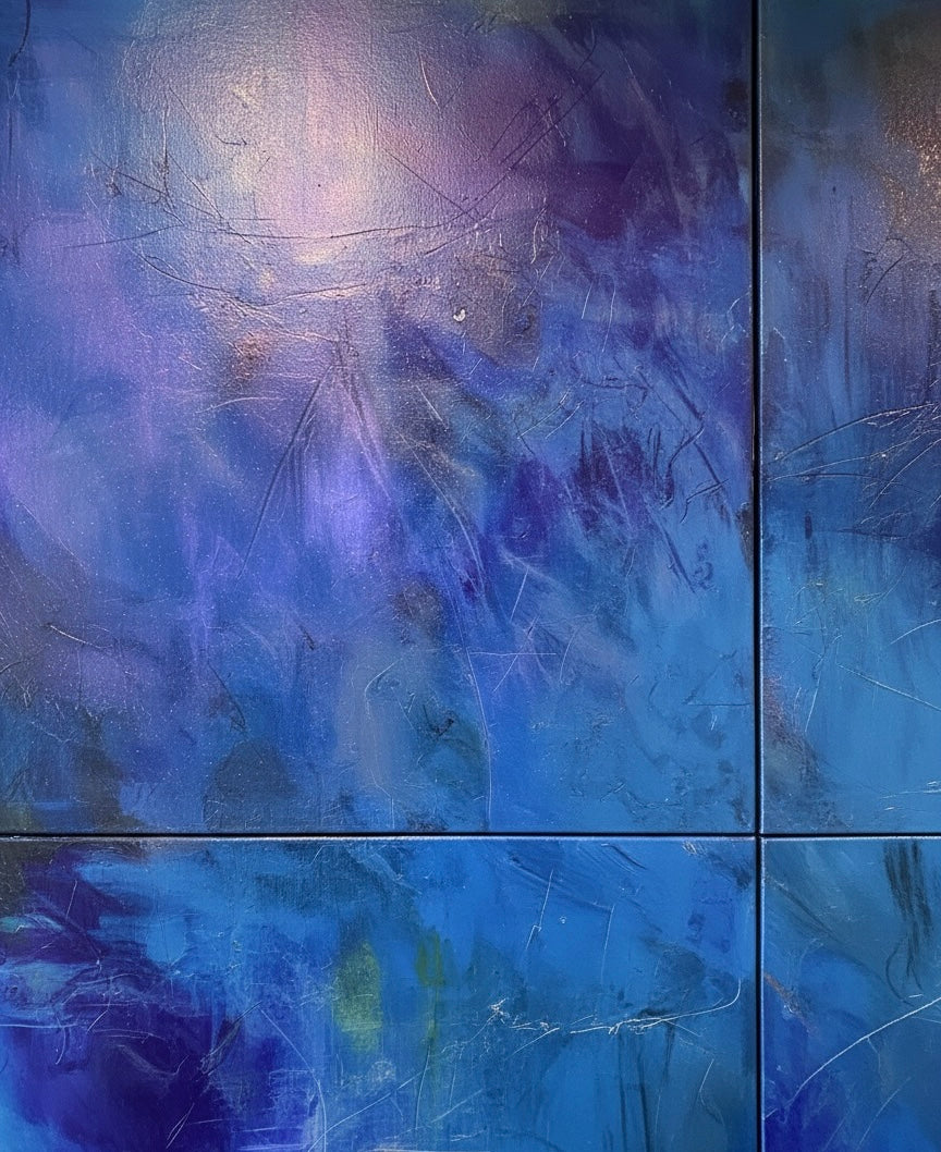 Original Kunstwerk: &quot;Echo Eterna - Der blaue Kontinent Gottes“ 200 x 200 cm