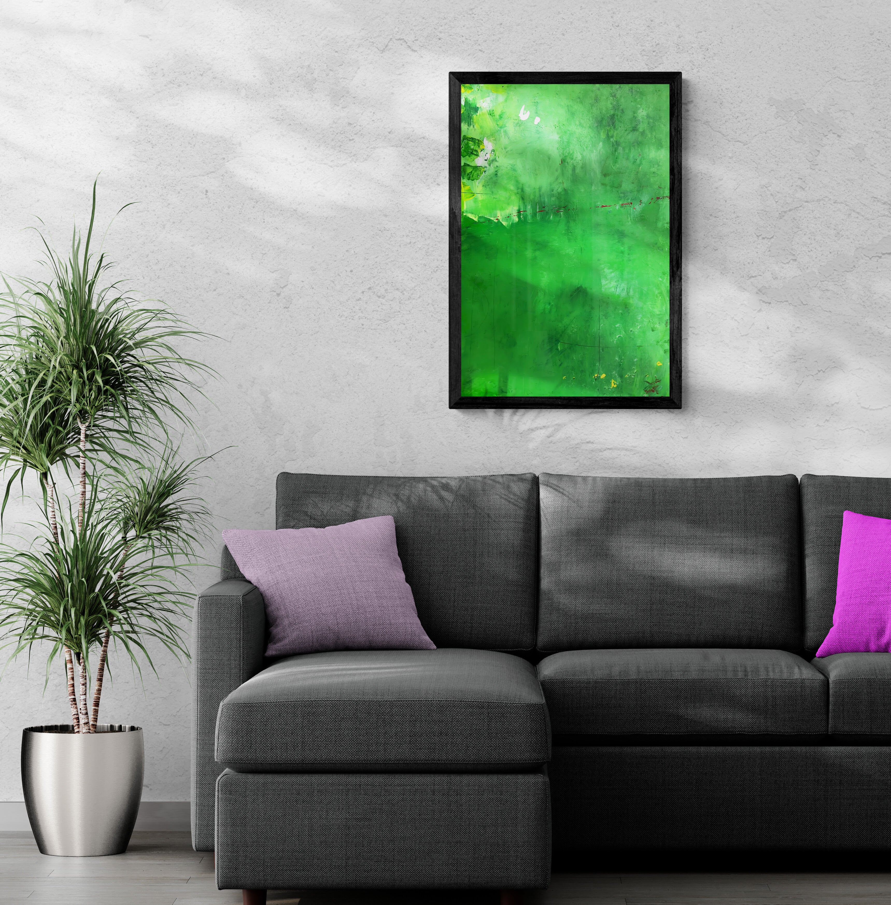 Artwork &quot;Positive Power&quot; - Poster Print in Wooden Frame