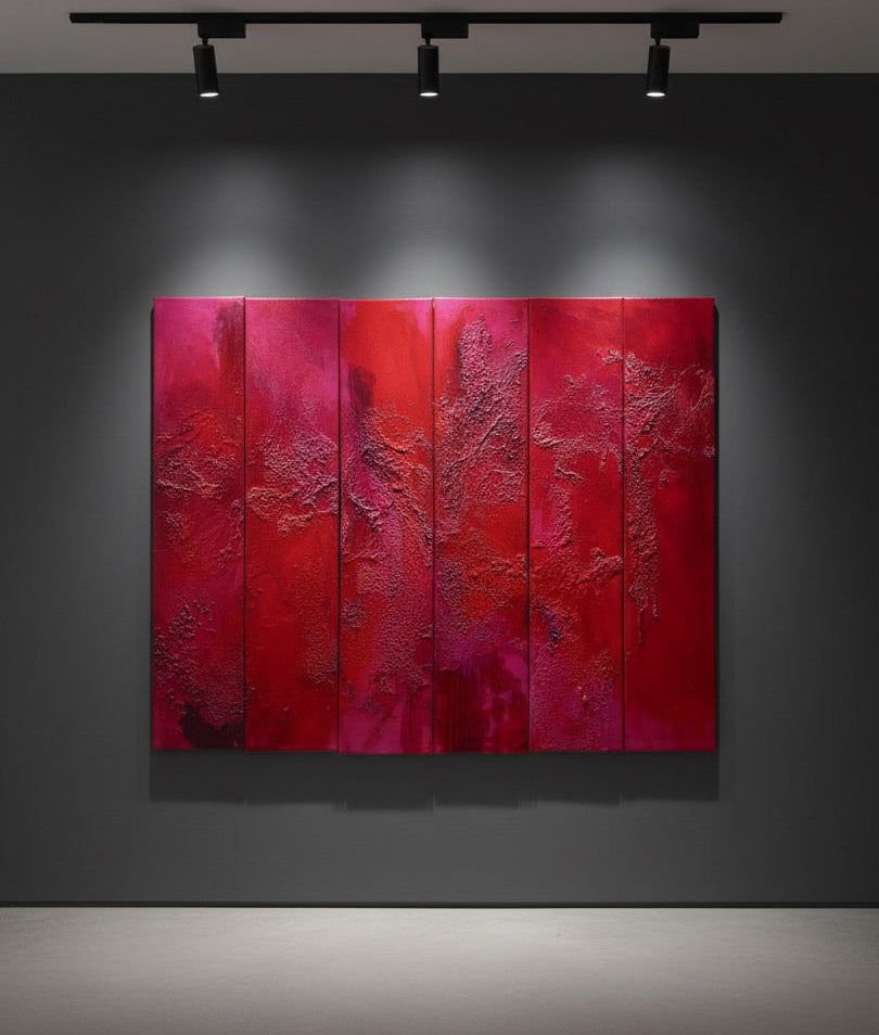 Original Kunstwerk: &quot;Glorie in Pink“ 126 x 110 cm