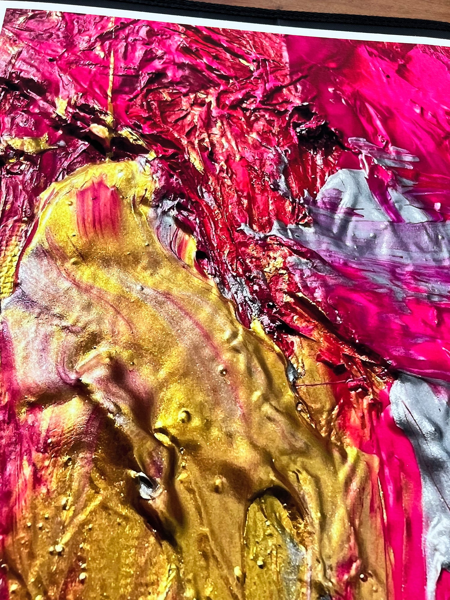 Kunstdruck, Ausschnitt aus „Seelen-Orgasmus 15“ Unikat, 30 x 45 cm