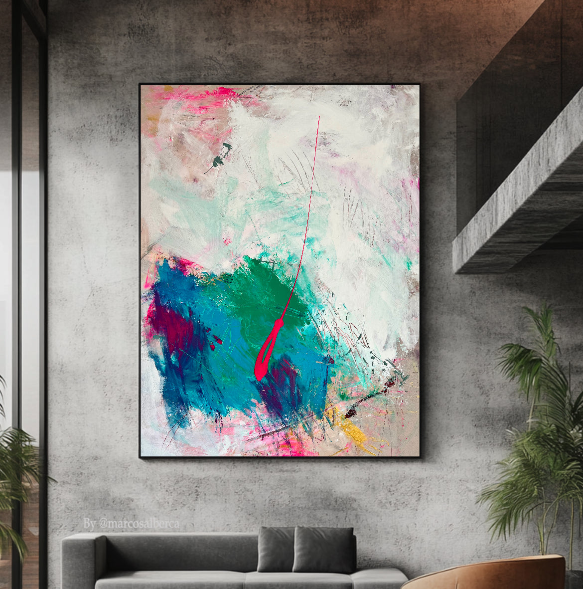 Original Kunstwerk: &quot;Explodierende Freiheit“ 90*120 cm