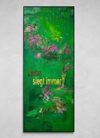 Original Kunstwerk &quot;Liebe siegt immer 5&quot;, 50 x 150 cm