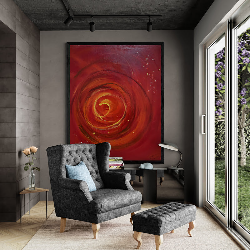 Artwork &quot;Red&quot; - Premium canvas print, limited to 10 pieces