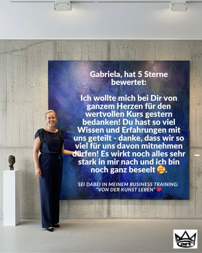 Von der Kunst leben: Business Training für Künstler, live am Bodensee oder als Videokurs