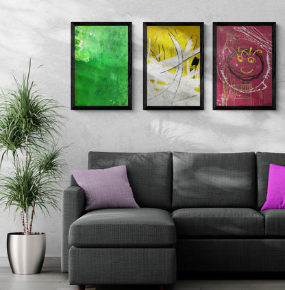 Artwork &quot;Positive Power&quot; - Poster Print in Wooden Frame