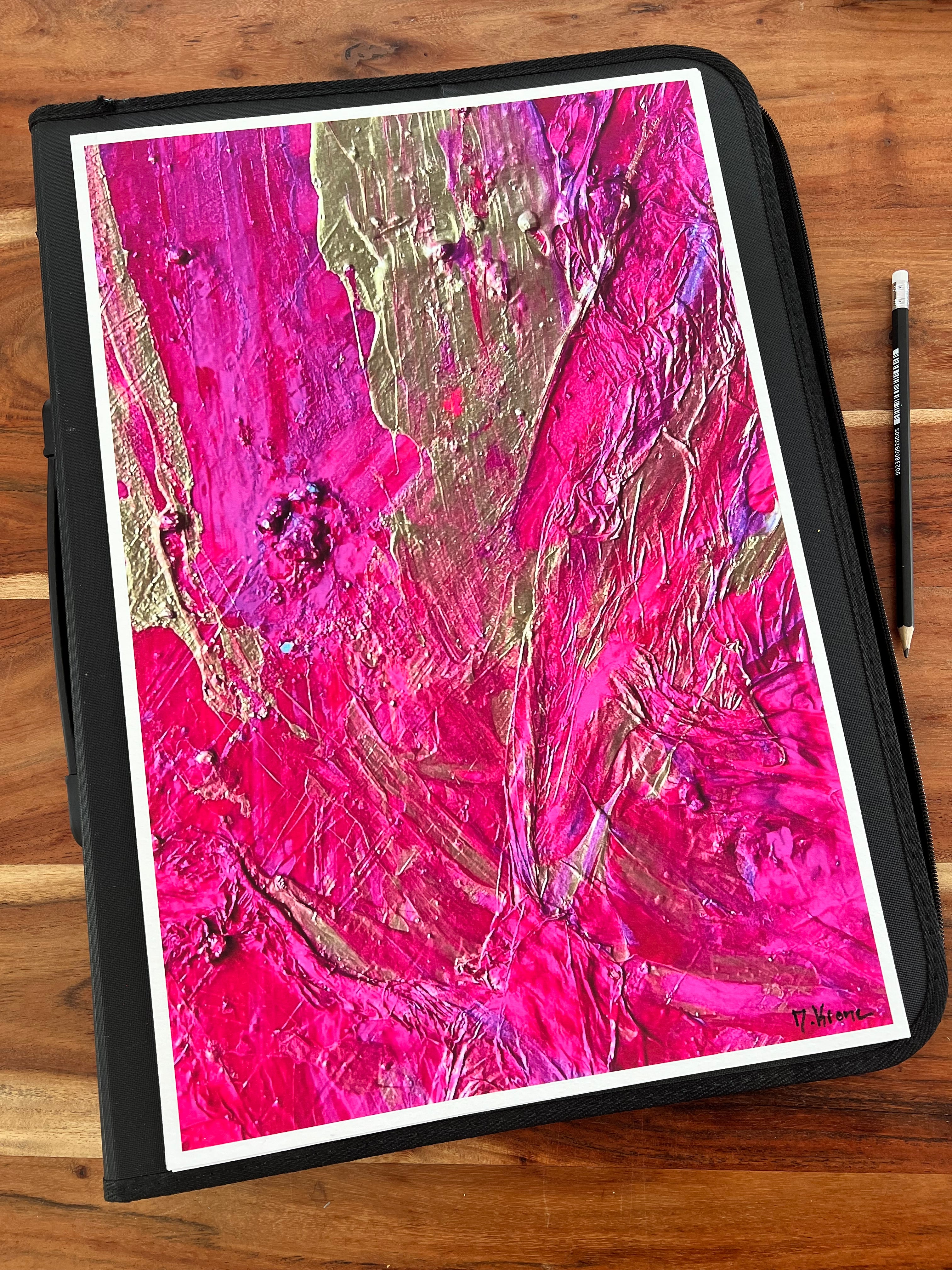 Kunstdruck, Ausschnitt aus „Ewiges Leben im Glück“, Unikat, 30 x 45 cm