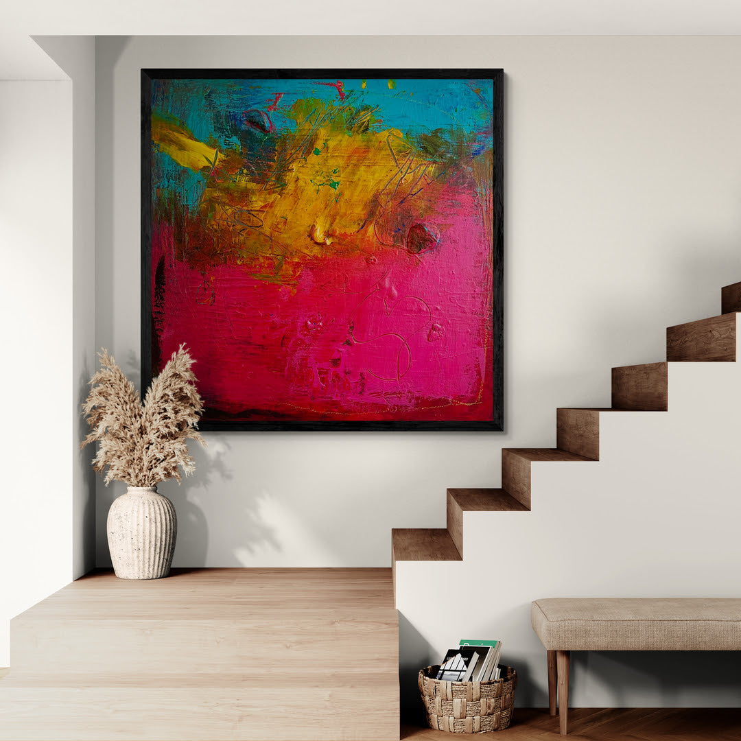 Kunstwerk &quot;Positive Energie 2&quot; - Premium Leinwand-Druck, limitiert auf 10 Stück