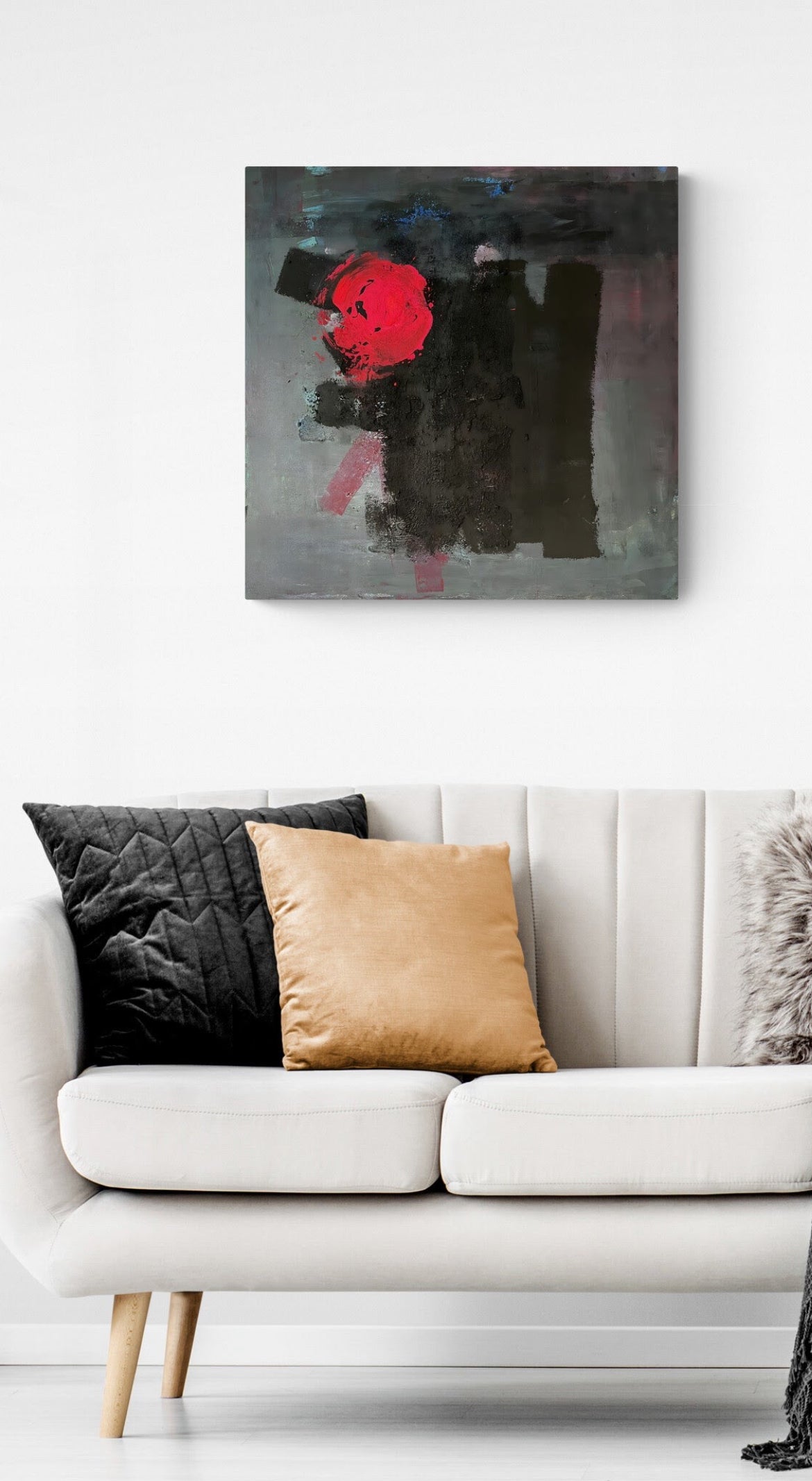 Artwork &quot;Pink Beauty&quot; on artist canvas