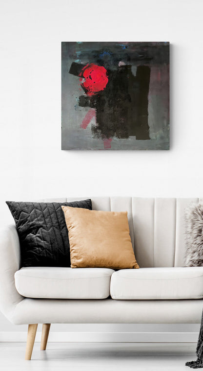 Artwork &quot;Pink Beauty&quot; on artist canvas