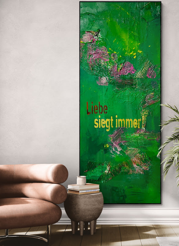 Original Kunstwerk &quot;Liebe siegt immer 5&quot;, 50 x 150 cm